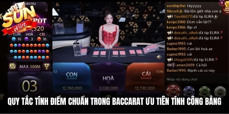 Quy tắc tính điểm chuẩn trong Baccarat ưu tiên tính công bằng