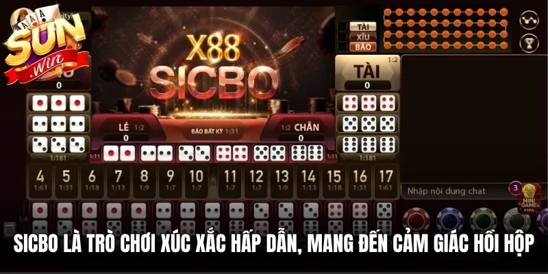 Sicbo là trò chơi xúc xắc hấp dẫn, mang đến cảm giác hồi hộp trong từng lượt lắc