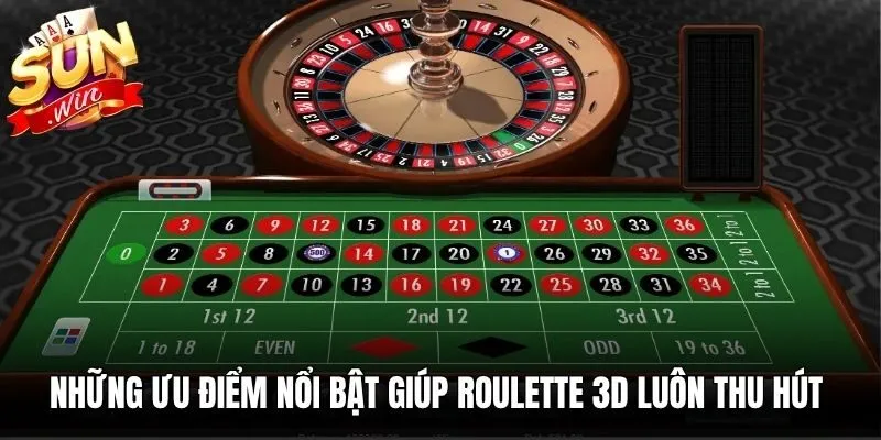 Những ưu điểm nổi bật giúp roulette 3D luôn thu hút người chơi