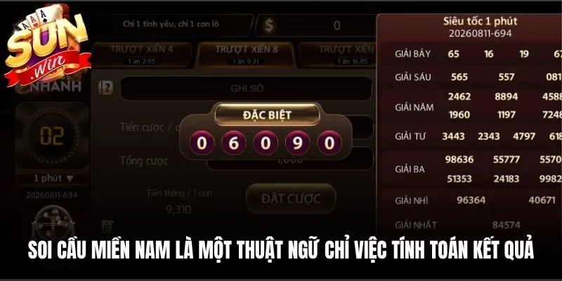 Soi cầu miền Nam là một thuật ngữ chỉ việc tính toán kết quả
