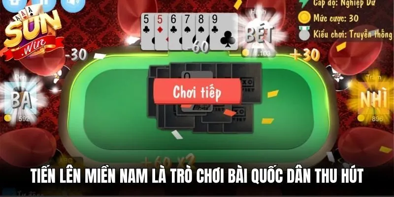 Tiến lên miền Nam là trò chơi bài quốc dân thu hút đông đảo người chơi