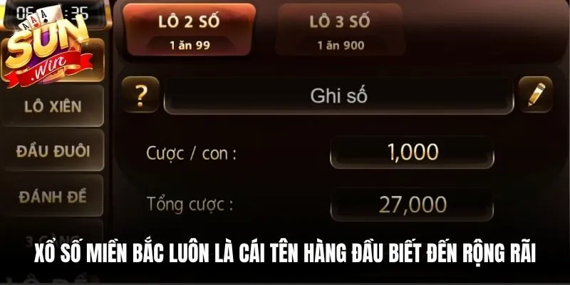Xổ số miền Bắc luôn là cái tên hàng đầu được biết đến rộng rãi