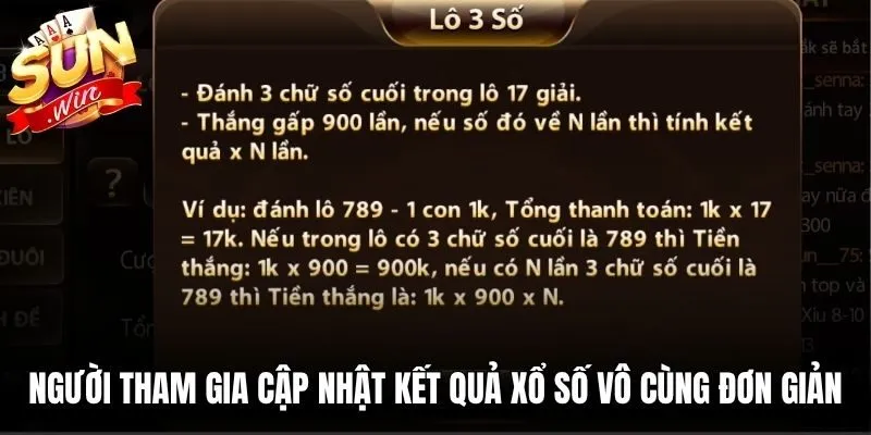 Người tham gia cập nhật kết quả xổ số vô cùng đơn giản, chuẩn xác